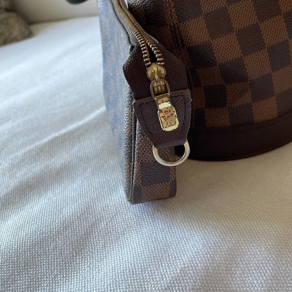 Authentic Louis Vuitton Damier Ebene Bucket Marais Shoulder Bag Purse Brown - Picture 12 of 16